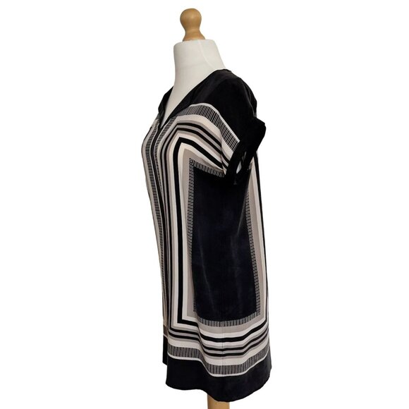 Size 10 CYNTHIA ROWLEY SILK SHIFT DRESS Spring Summer Classy Office Career Party - Picture 3 of 9
